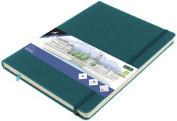 Kangaro Schetsboek A4 dark turquoise PU HC 80 vel 140gr