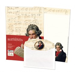 Briefpapier met enveloppen Ludwig van Beethoven, Joseph Karl Stieler, Beethoven-Haus Bonn