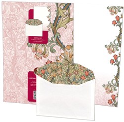 Briefpapier met enveloppen: William Morris, Kasteel De Haar