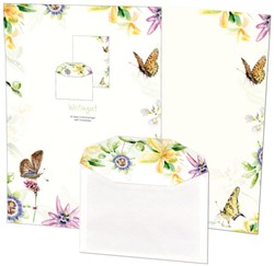 Briefpapier met enveloppen Passion for Butterflies, Michelle Dujardin