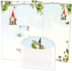 Briefpapier met enveloppen: Kabouter, Rien Poortvliet