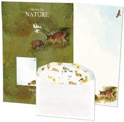 Briefpapier met enveloppen: Drawn to Nature, Rien Poortvliet
