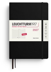 LEUCHTTURM1917 Daily Planner Dotted Medium (A5) 2027 Black