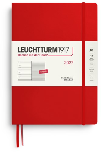 LEUCHTTURM1917 Weekly Planner & Notebook Composition (B5) 2027 Cherry