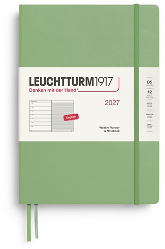 LEUCHTTURM1917 Weekly Planner & Notebook Composition (B5) 2027 Sage
