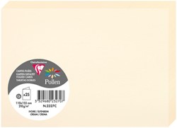 Pollen dubbele kaarten 110x155 ivoire 25 stuks