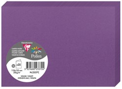 Pollen dubbele kaarten 110x155 Intensive lilac 25 stuks
