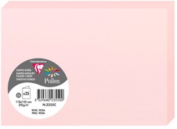 Pollen dubbele kaarten 110x155 rose 25 stuks
